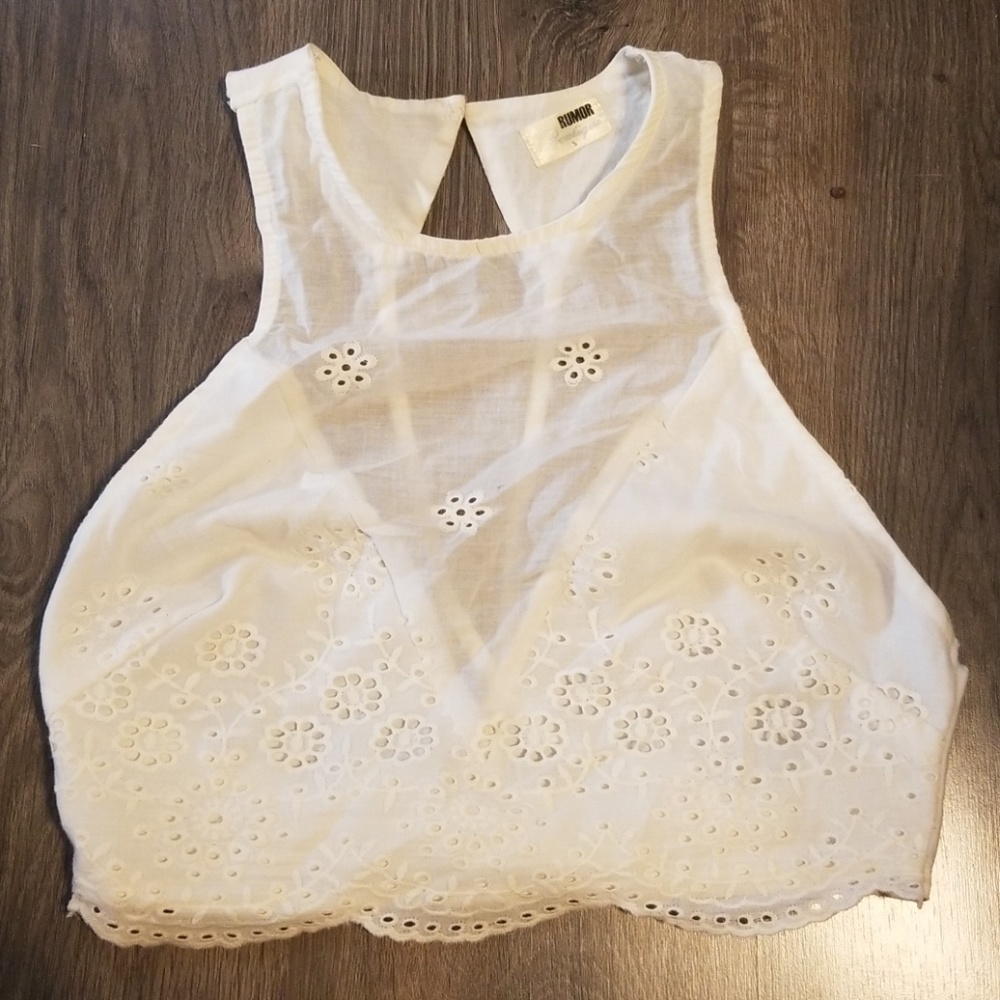 LF rumor floral cropped tank